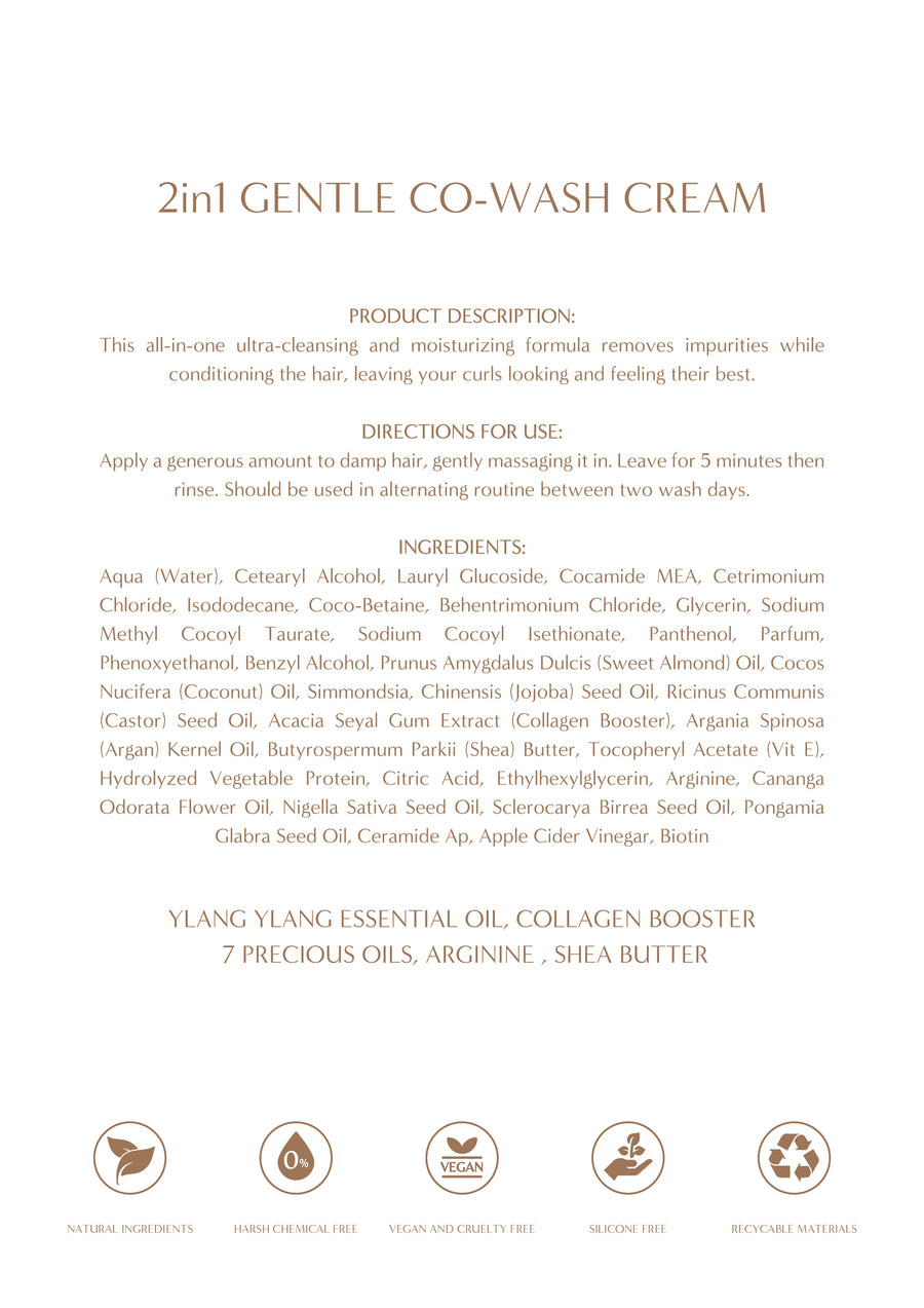 2 IN 1 GENTLE CO - WASH CREAM - Zaphira Nature