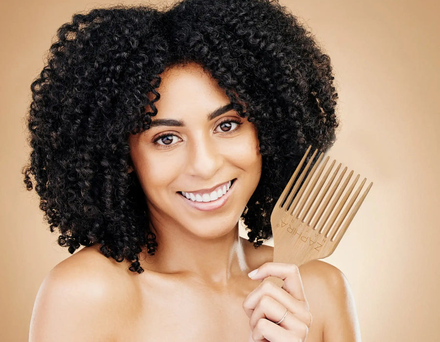 Bamboo Afro Hair Pick Comb